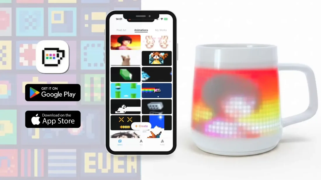 PixelMug P1 配套 App 像素动画库
